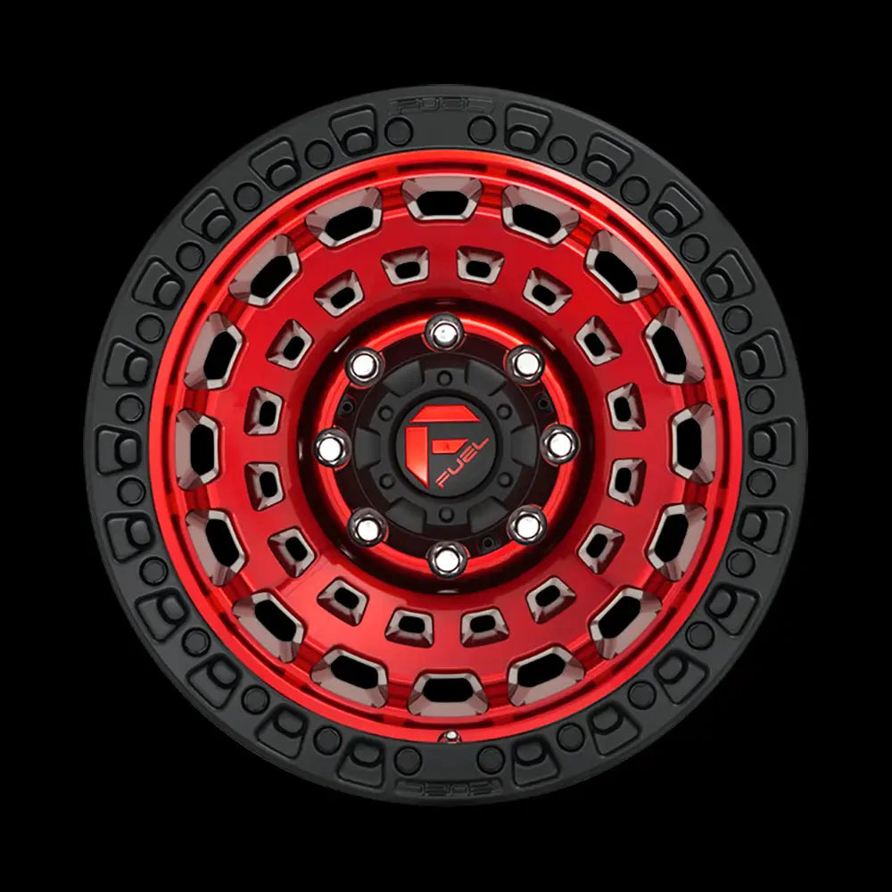 Felg D632 Zephyr Candy Red Black Bead Ring Fuel 17x9 Et-12 8x165.1