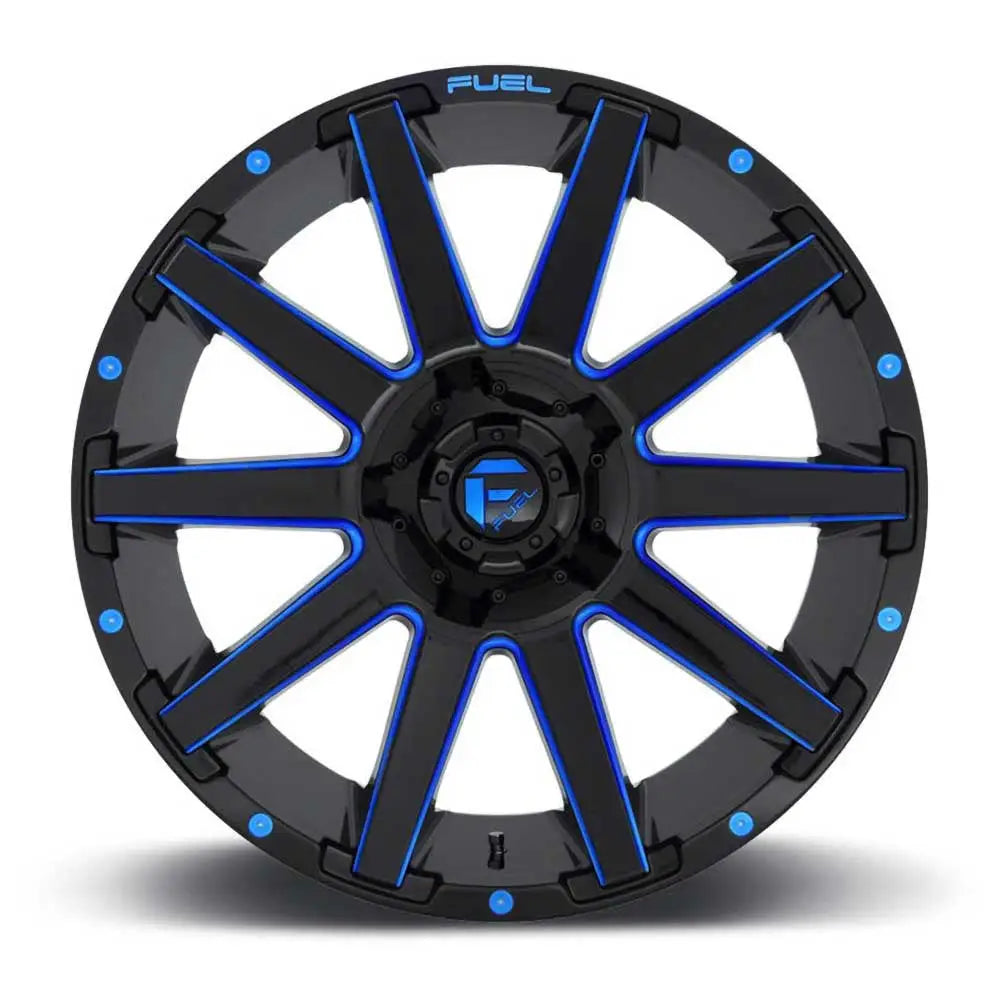 Felg D644 Contra Gloss Black/blue Tinted Clear Fuel 22x10 Et-19 6x139.7 / 6x135