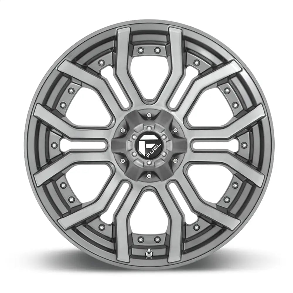 Felg D713 Rage Brushed Gun Metal/tinted Clear Fuel 20x9 Et1 6x139.7 / 6x135
