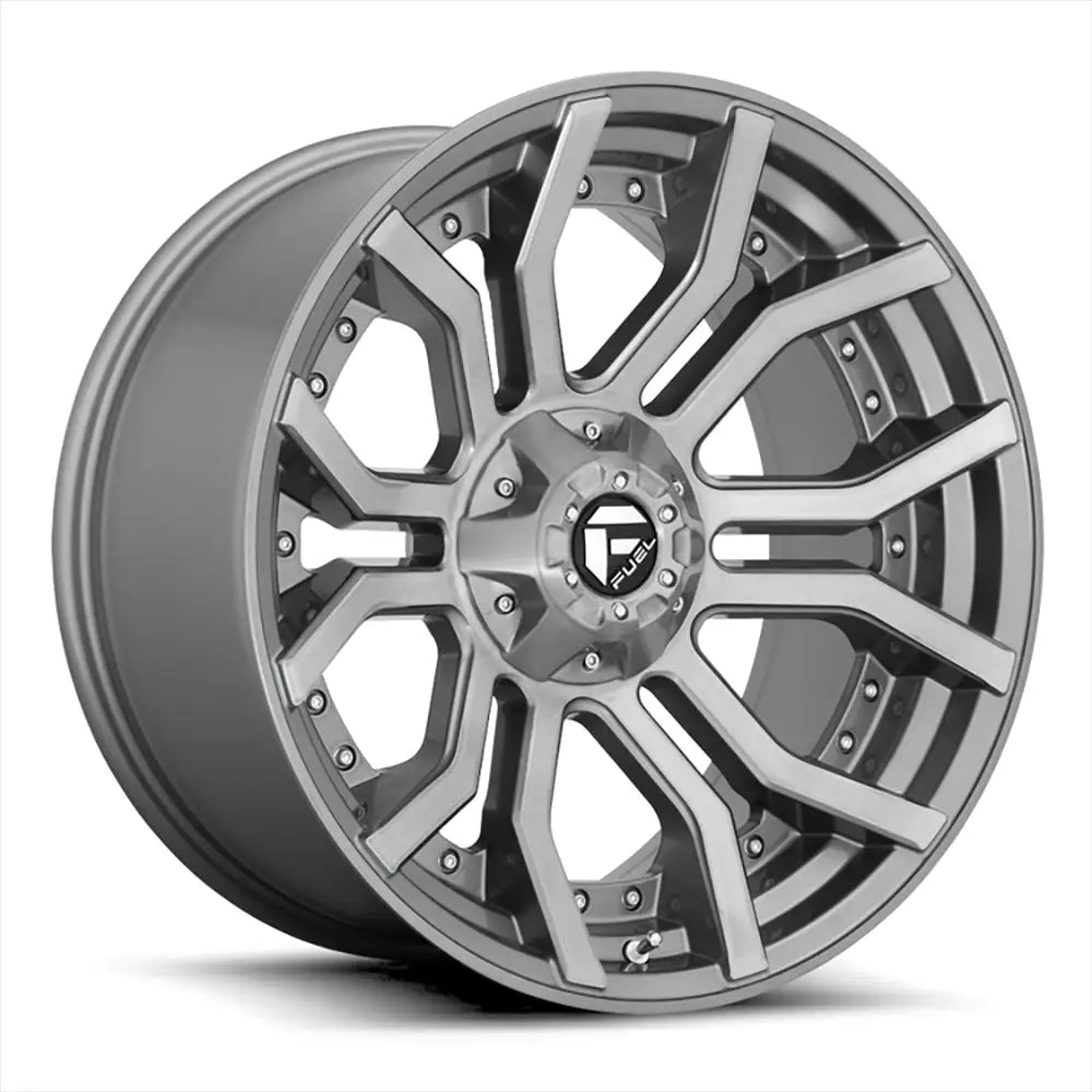 Felg D713 Rage Brushed Gun Metal/tinted Clear Fuel 20x9 Et1 6x139.7 / 6x135