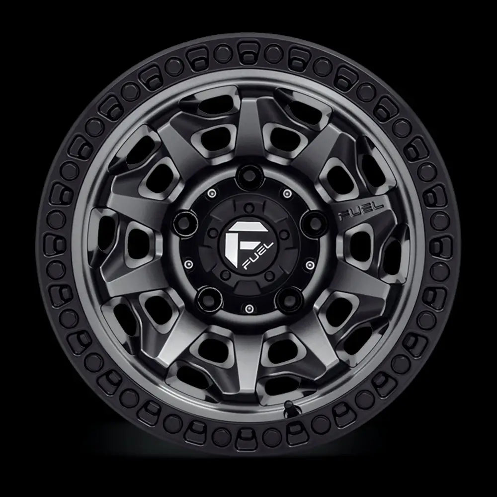 Felg D716 Covert Matte Gun Metal Black Bead Ring Fuel 15x8 Et-19 5x139.7