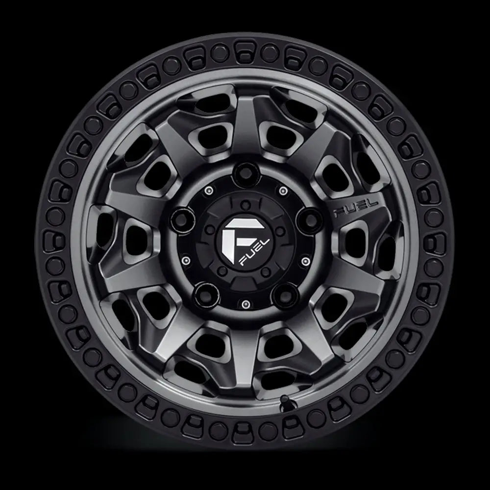 Felg D716 Covert Matte Gun Metal Black Bead Ring Fuel 15x8 Et-19 5x114.3