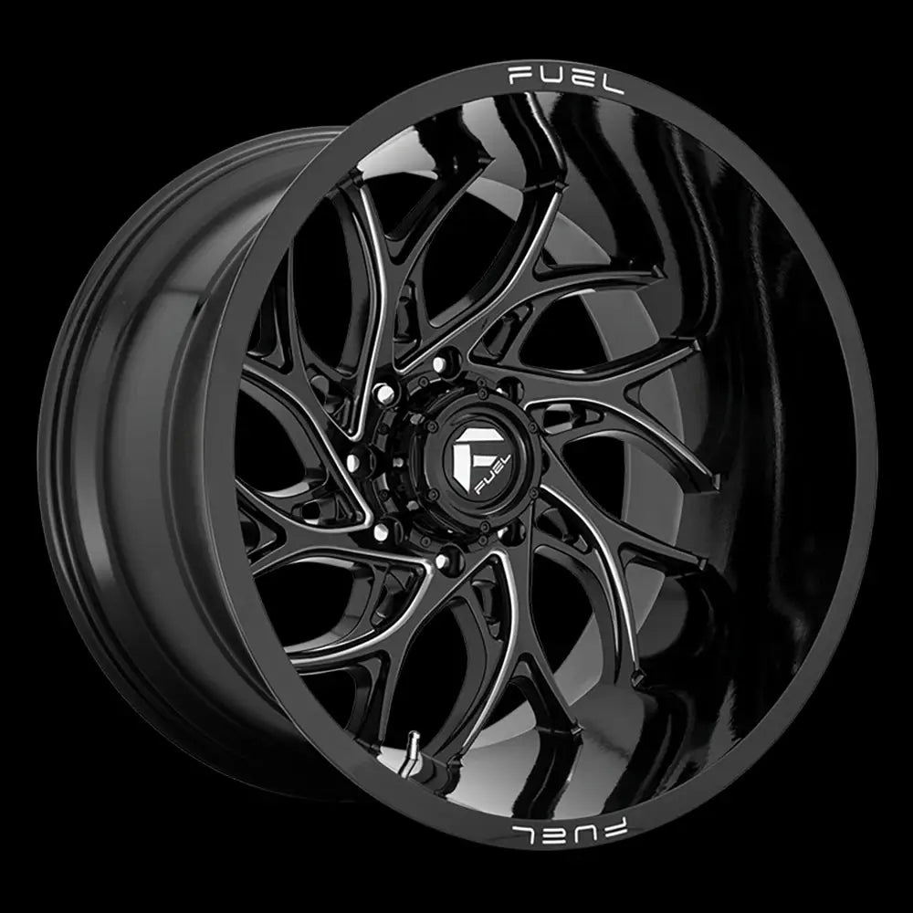 Felg D741 Runner Gloss Black Milled Fuel 22x10 Et-18 6x139.7