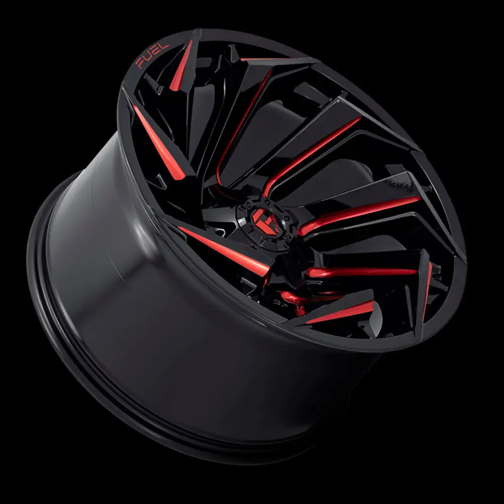 Felg D755 Reaction Gloss Black Milled W/ Red Tint Fuel 22x10 Et-18 6x139.7 / 6x135