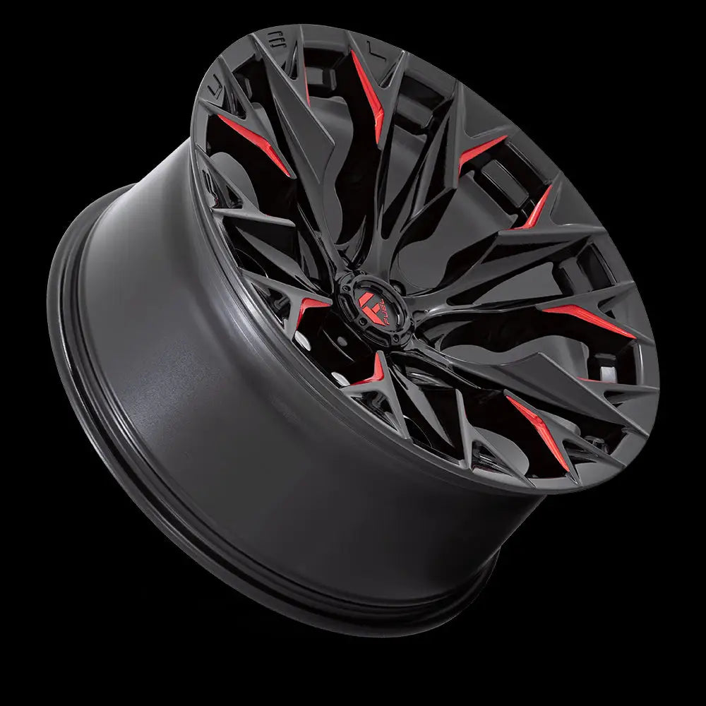 Felg D823 Flame Gloss Black Milled W/ Candy Red Fuel 22x10 Et-18 6x139.7