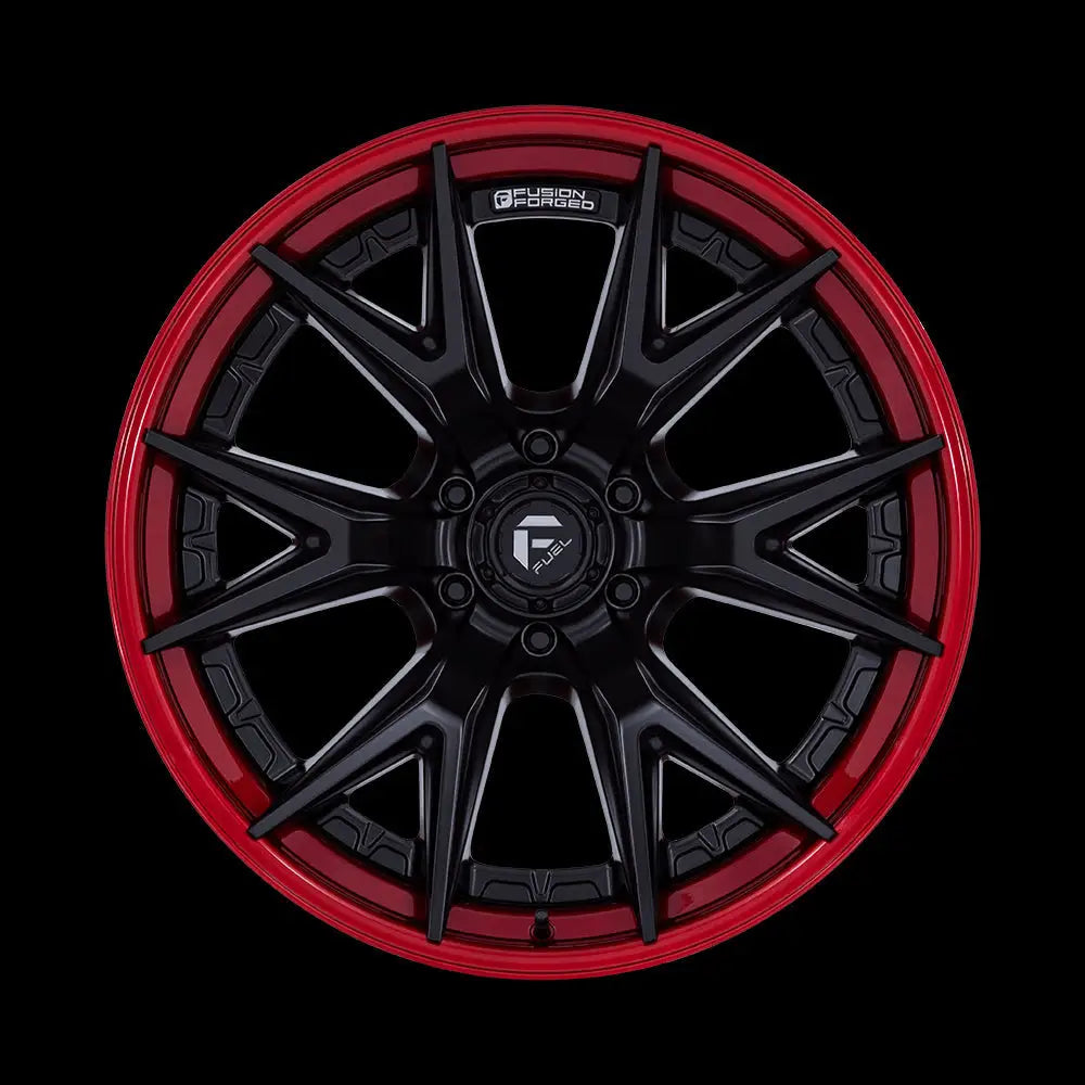 Felg Fc402 Catalyst Matte Black W/ Candy Red Lip Fuel 22x10 Et-18 6x139.7