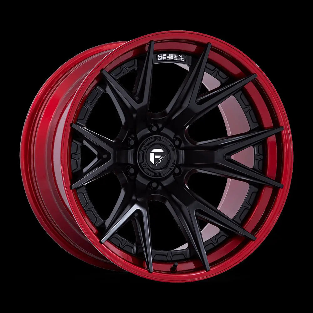 Felg Fc402 Catalyst Matte Black W/ Candy Red Lip Fuel 22x10 Et-18 6x139.7