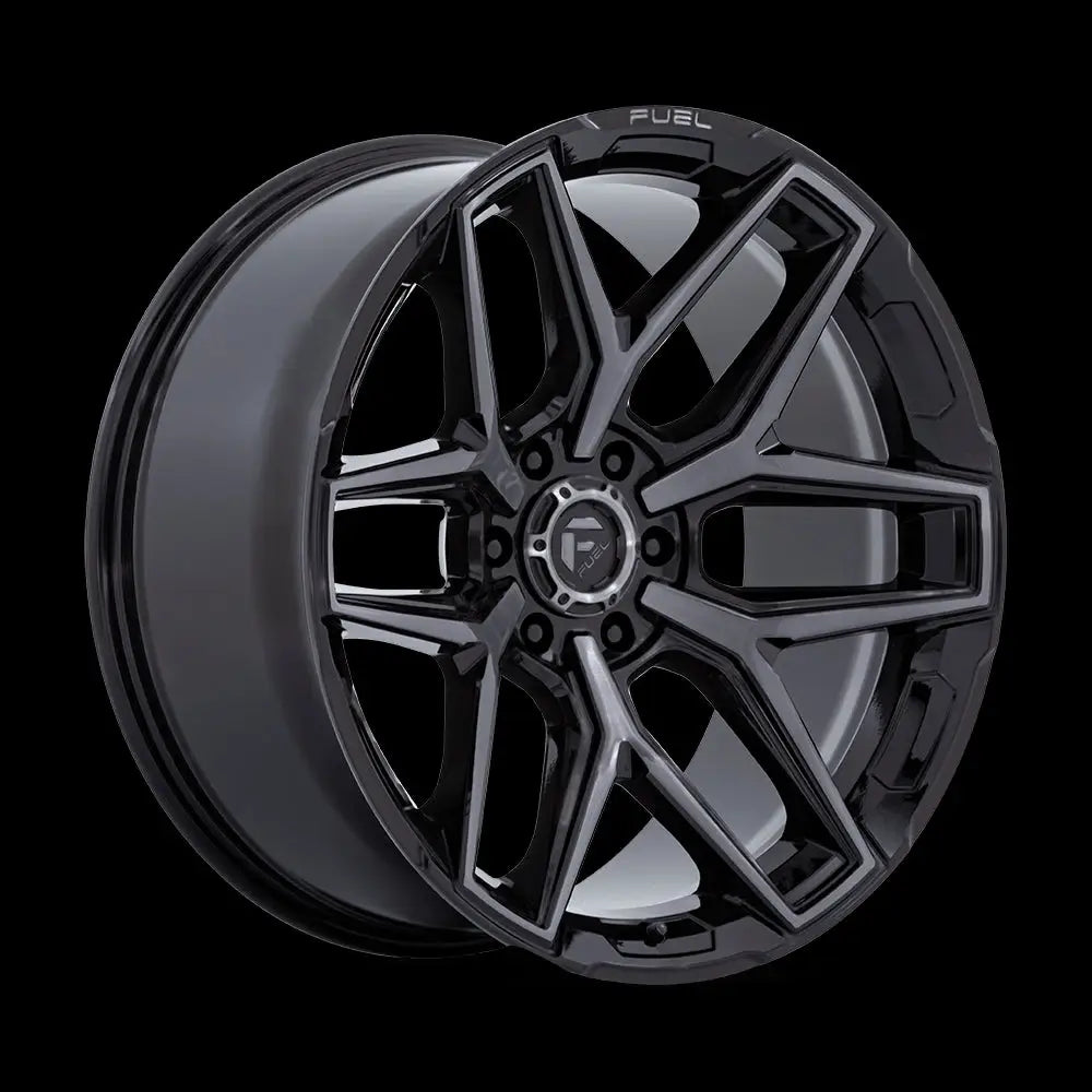 Felg Flux Gloss Black Brush Fc Gray Ddt Fuel 22x10 Et-18 6x139.7