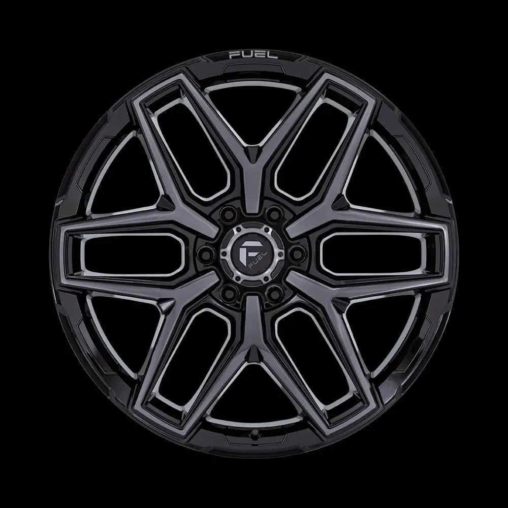 Felg Flux Gloss Black Brush Fc Gray Ddt Fuel 22x10 Et-18 6x139.7