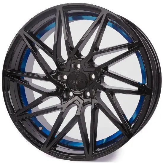 Felg Keskin Kt20 Black Painted Blue Inside 8x18 5x112 Et30