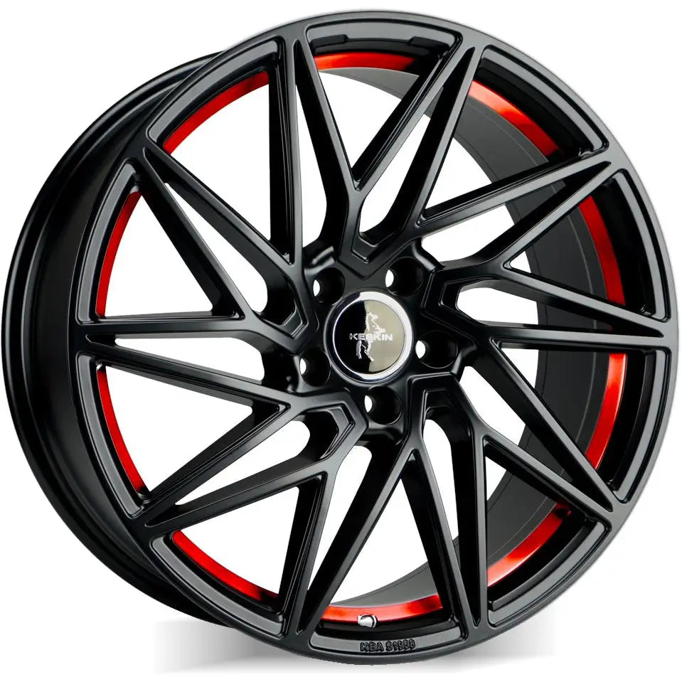 Felg Keskin Kt20 Future Black Painted Red Inside 8x18 5x112 Et45