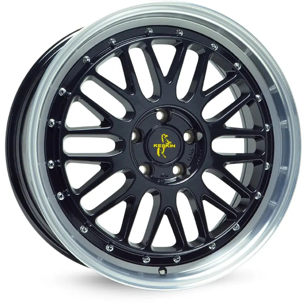 Felg Keskin Kt22 Retro Black Lip Polish 8,5x19 5x112 Et45