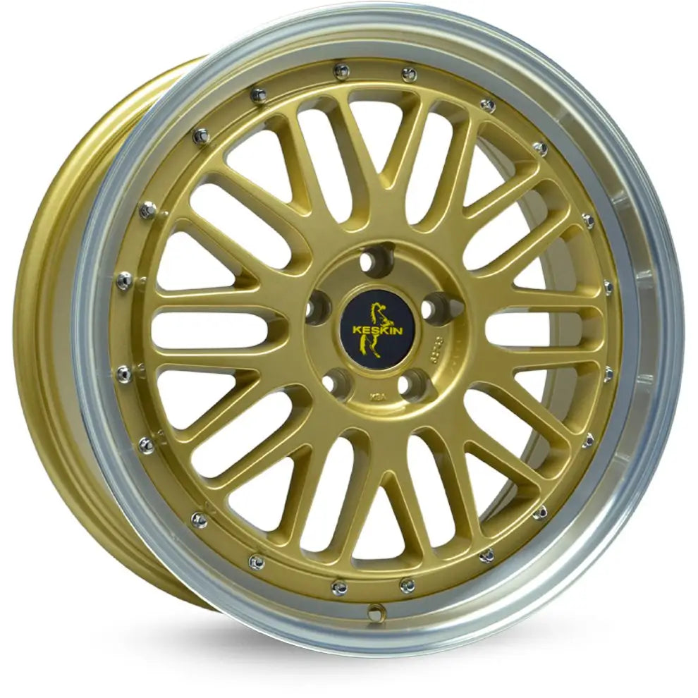 Felg Keskin Kt22 Retro Gold Lip Polish 8,5x19 5x100 Et30