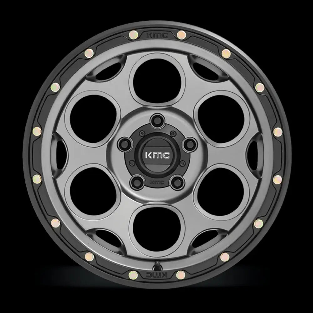 Felg Km541 Dirty Harry Satin Gray W/ Black Lip Kmc 17x8.5 Et18 5x127