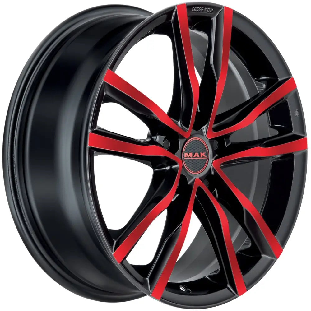 Felg Mak Milano Black And Red 6,5x16 5x110 Et35