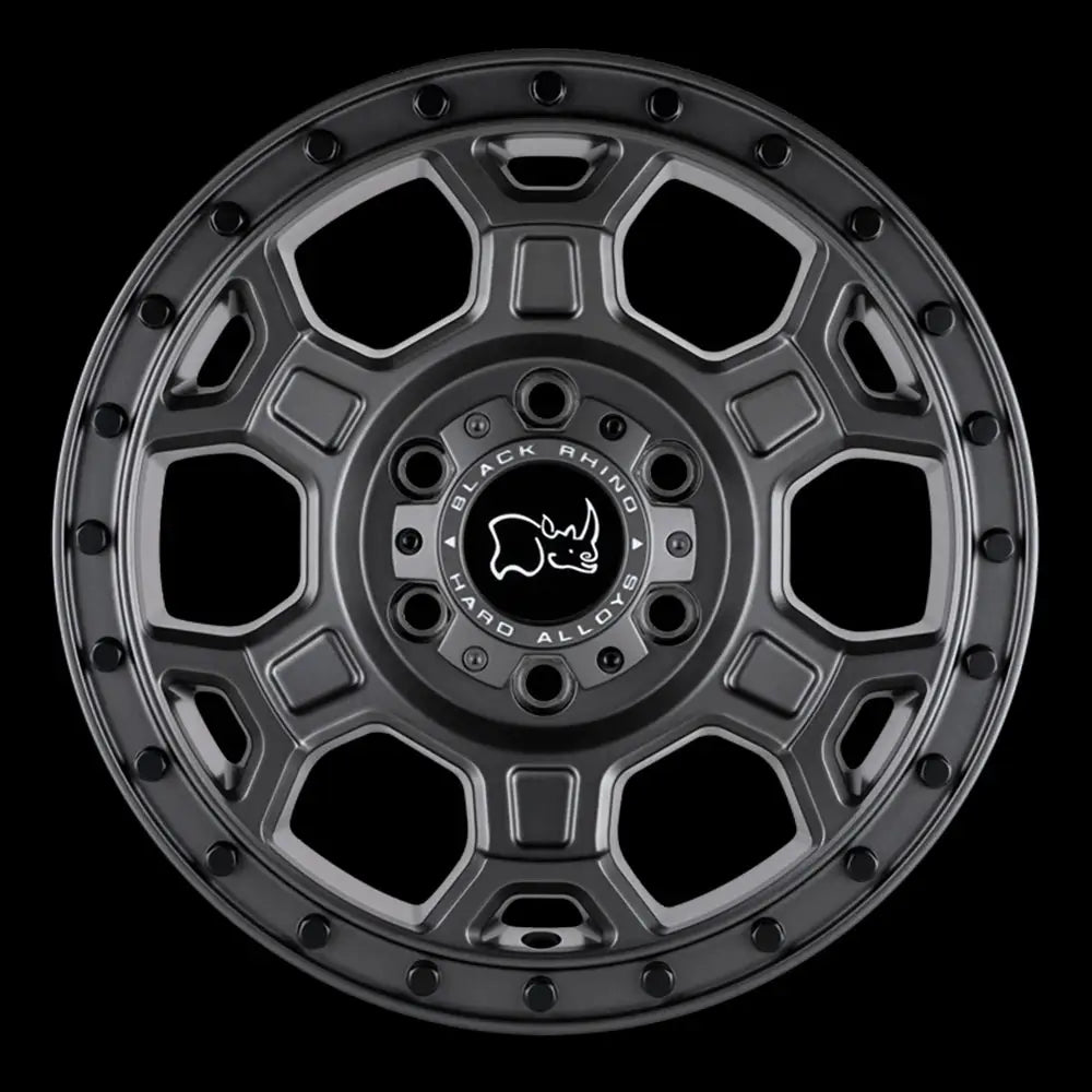 Felg Matte Gunmetal W/ Black Bolts Midhill Black Rhino 17x8 Et45 6x130