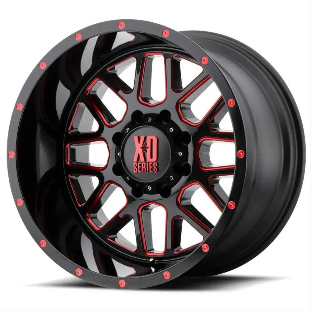 Felg Xd820 Grenade Satin Black Milled/red Clear Coat Xd Series 20x9 Et18 6x139.7