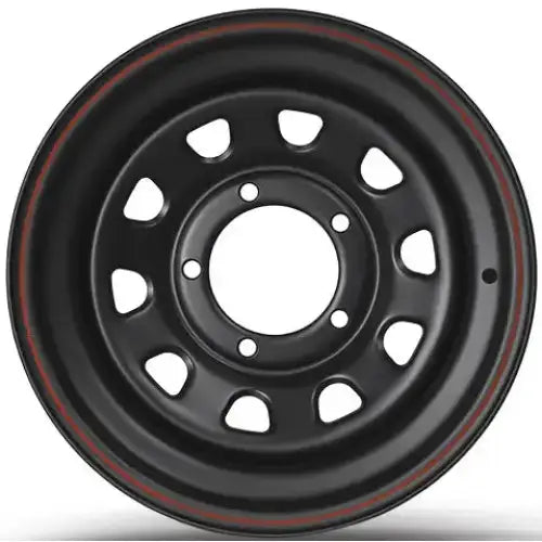 Stålfelg XT 8x15 5x114,3 ET-30 svart – nærbilde av navsenter
