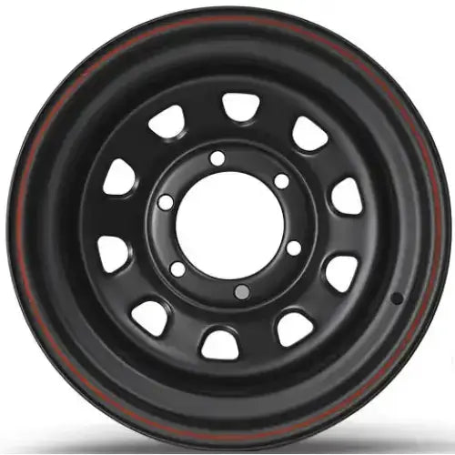 Stålfelg XT 8x16 6x139,7 ET-25 svart – detaljbilde av eiker