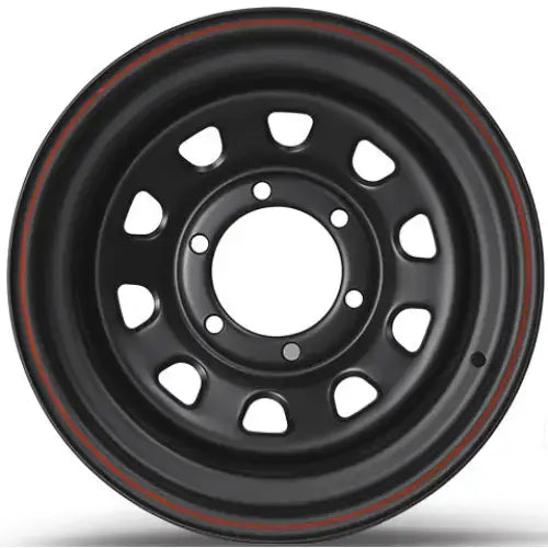 Stålfelg XT 8x17 6x139,7 ET-10 svart – detaljbilde av eiker