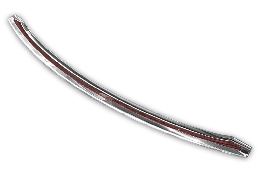 Bakfangerbeskytter Tesla Model S (2012-2021) – rustfritt stål + carbon - nærbilde