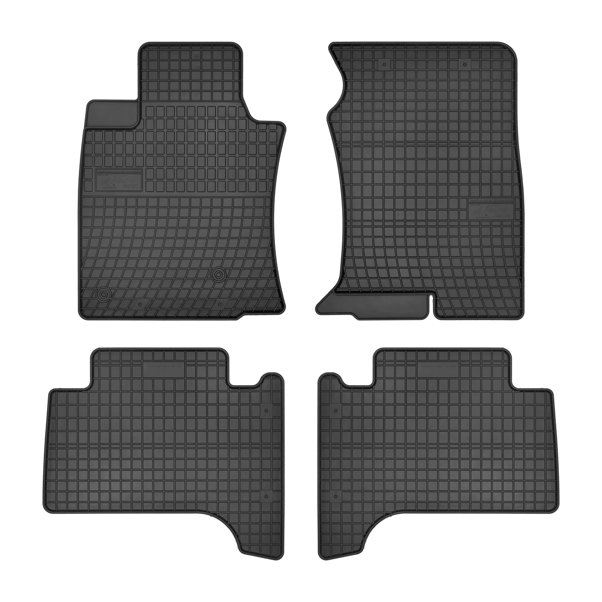 Frogum gummimatter til Toyota Land Cruiser J120 / Land Cruiser J150 (2002-2009) – svart med 1 cm sidekant, sett med 4 matter