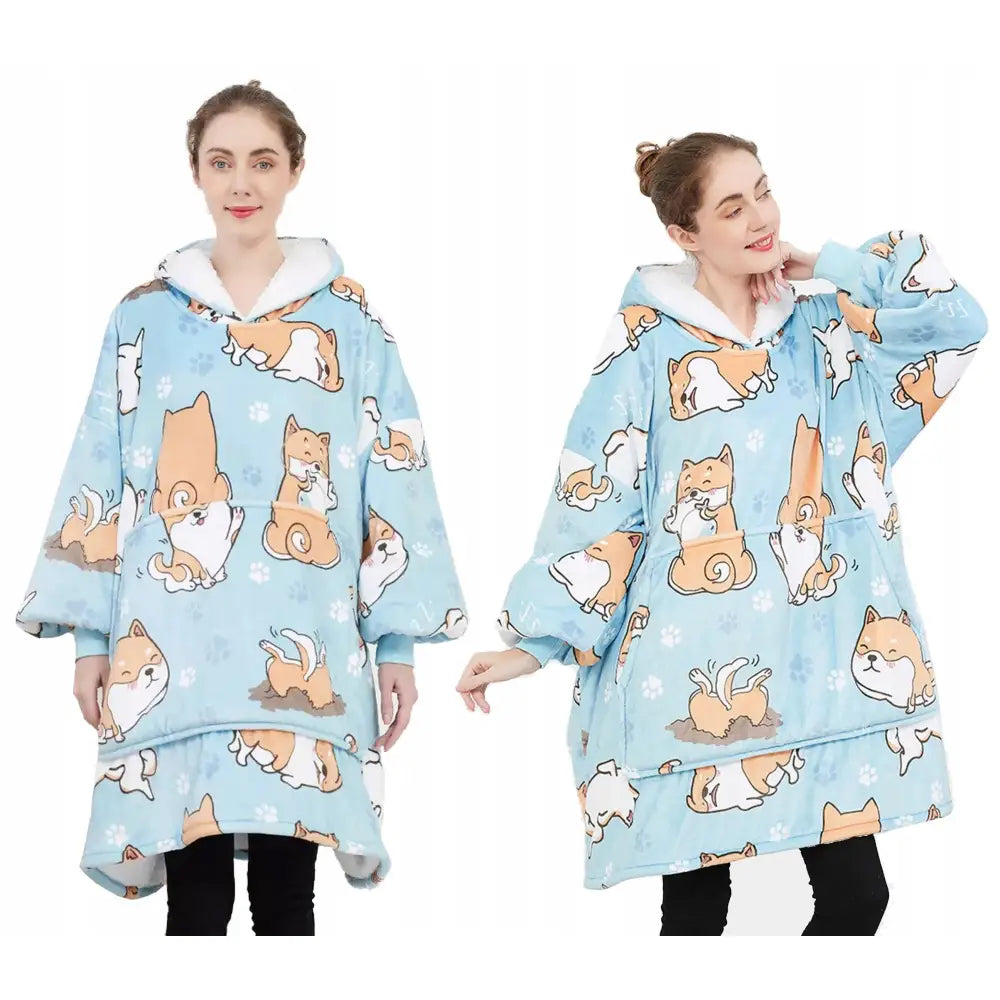 Fleecegenser Tykk Fleecegenser Pelsjakke Xxl Shiba Hunder