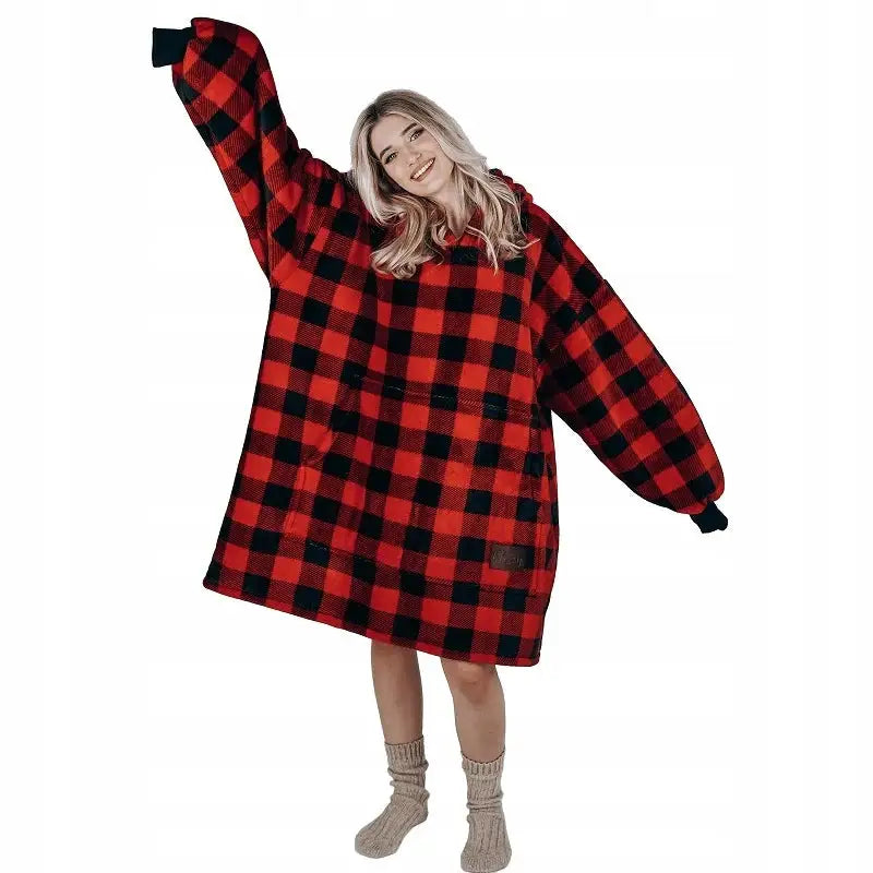 Flis Kåpekjole med Rutemønster