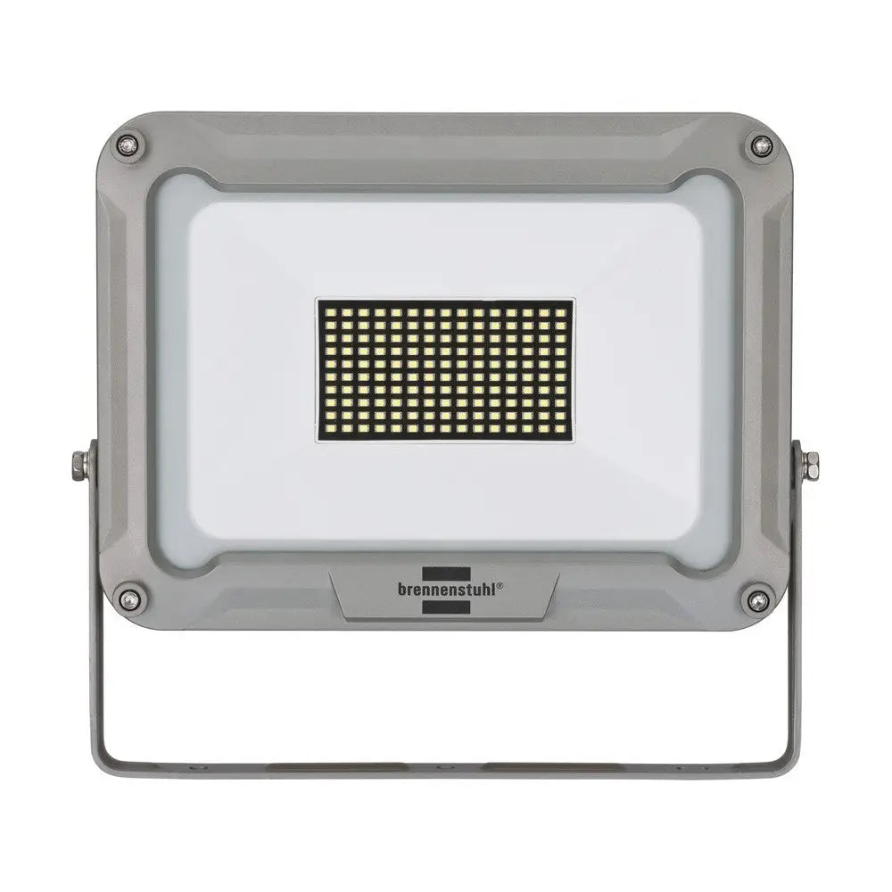 LED flomlys JARO, frontbilde som viser rektangulært LED-panel og justerbart metallfeste nederst.