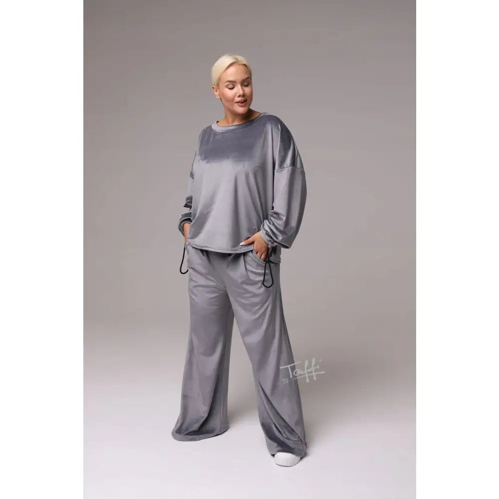 Fløyelskjole Taffi - Grå