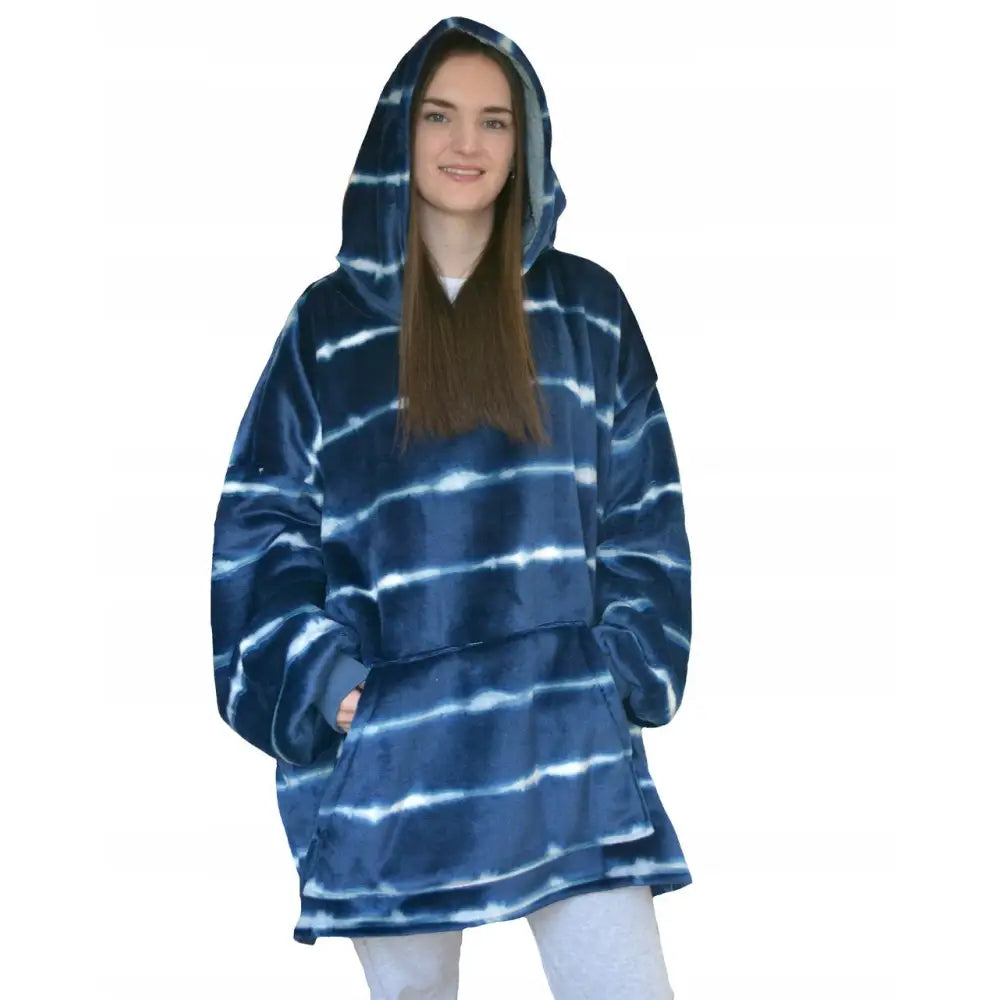 Fløyelsmyk Plysj og Myk Tie Dye Kosegenser