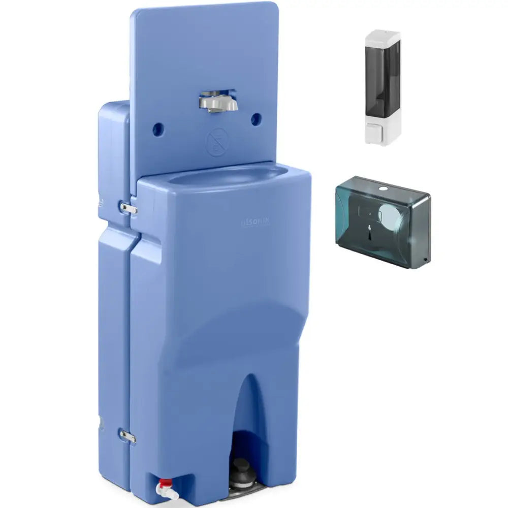 Flyttbar Bærbar Vask med Såpedispenser og Toalettpapirholder 65 l