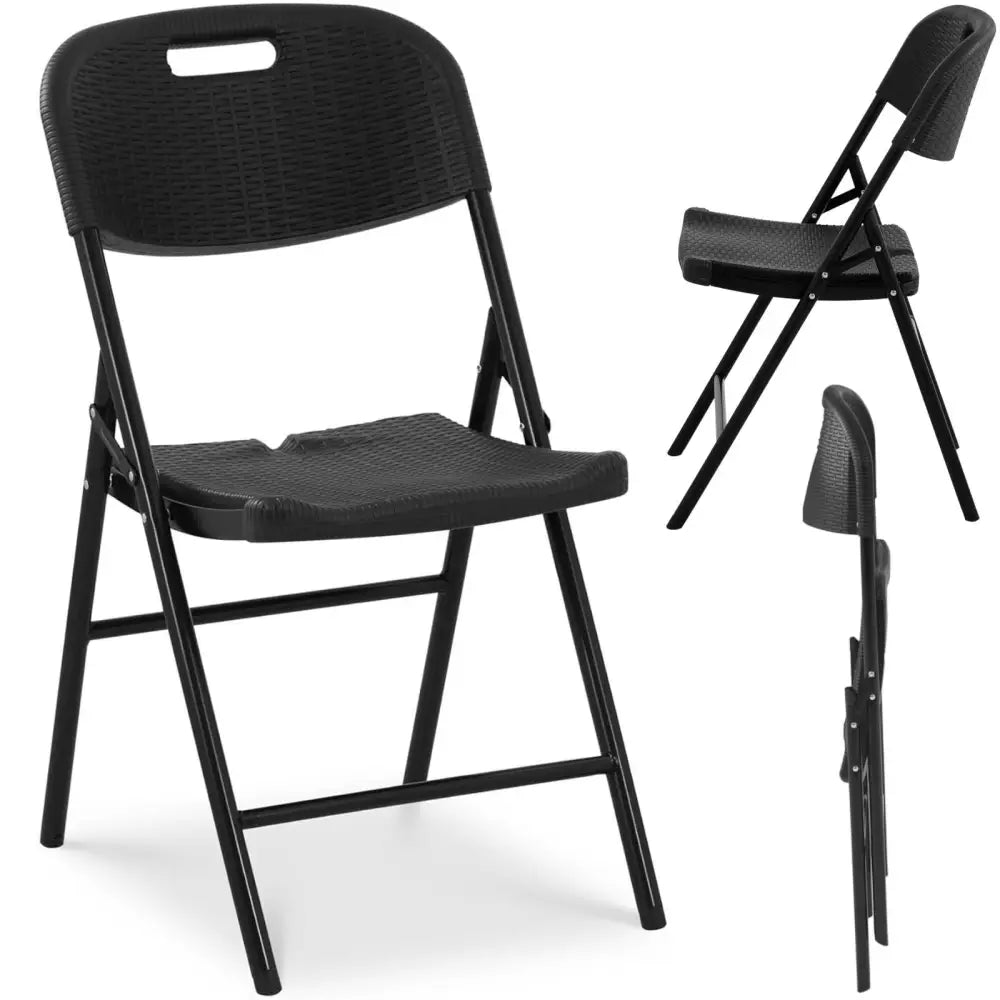 Foldbar Svart Bankettstol for Catering og Hage Opptil 180 Kg 40 x 38 Cm