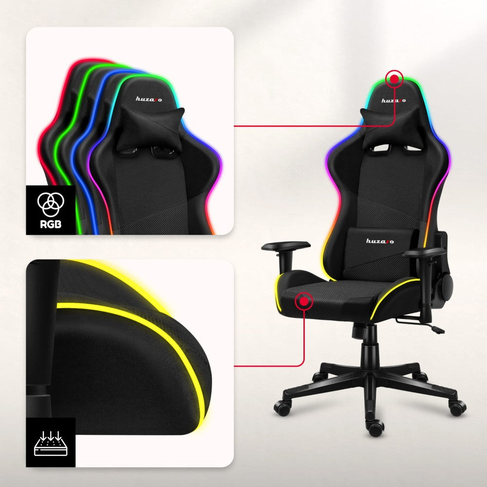 Huzaro FORCE 6.3 RGB Mesh – meshstoff rygg for ventilasjon