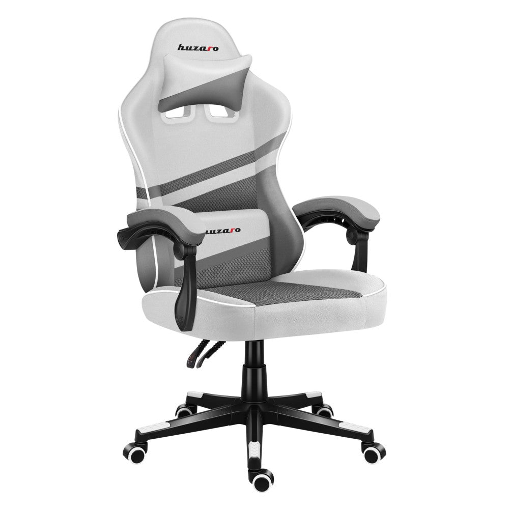 Huzaro FORCE 4.4 White Mesh gamingstol sett forfra
