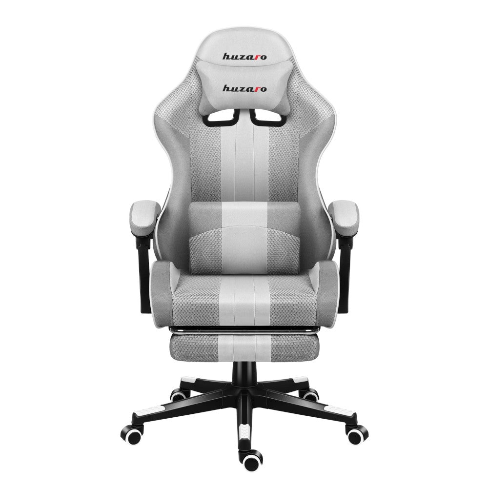 Huzaro Force 4.7 hvit mesh – ryggdetalj stålramme og mesh-materiale