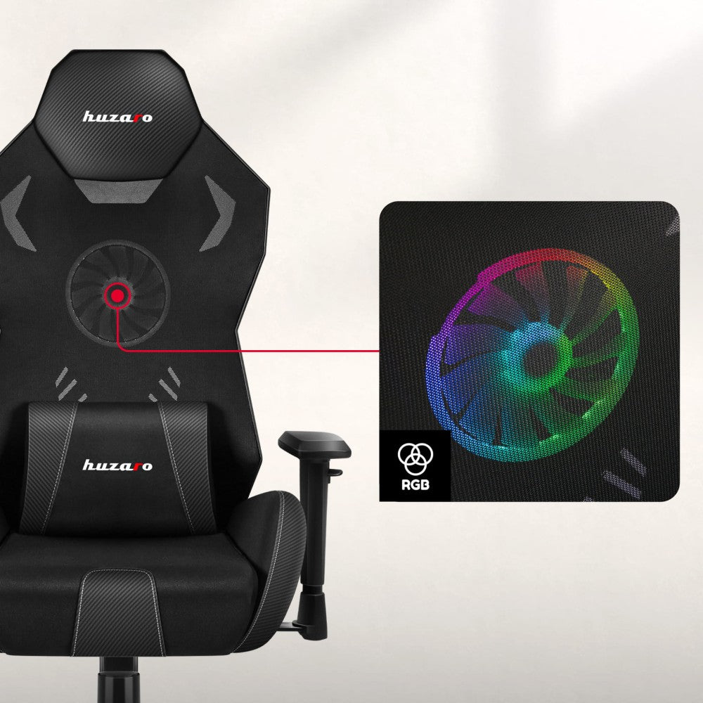 Huzaro Combat 7.6 RGB – korsryggpute i nærbilde