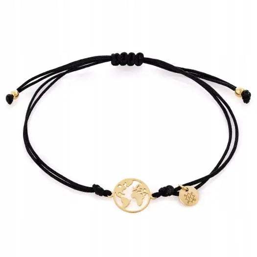 Armbånd Dame med Charms - Gullbelagt Sølv 10mm Globus