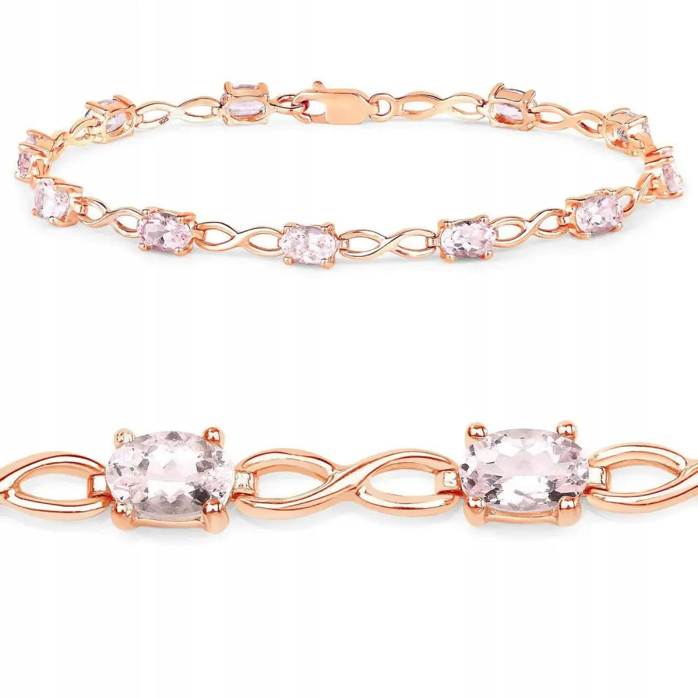 Armbånd Dame - Charmende Morganitt 4.40 Ct i Sølv