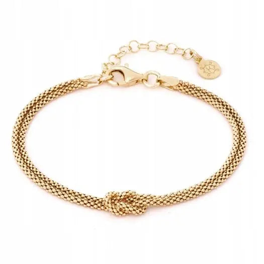 Armbånd Dame 925 Sølvbelagt med Charms Justerbart 18-21 Cm