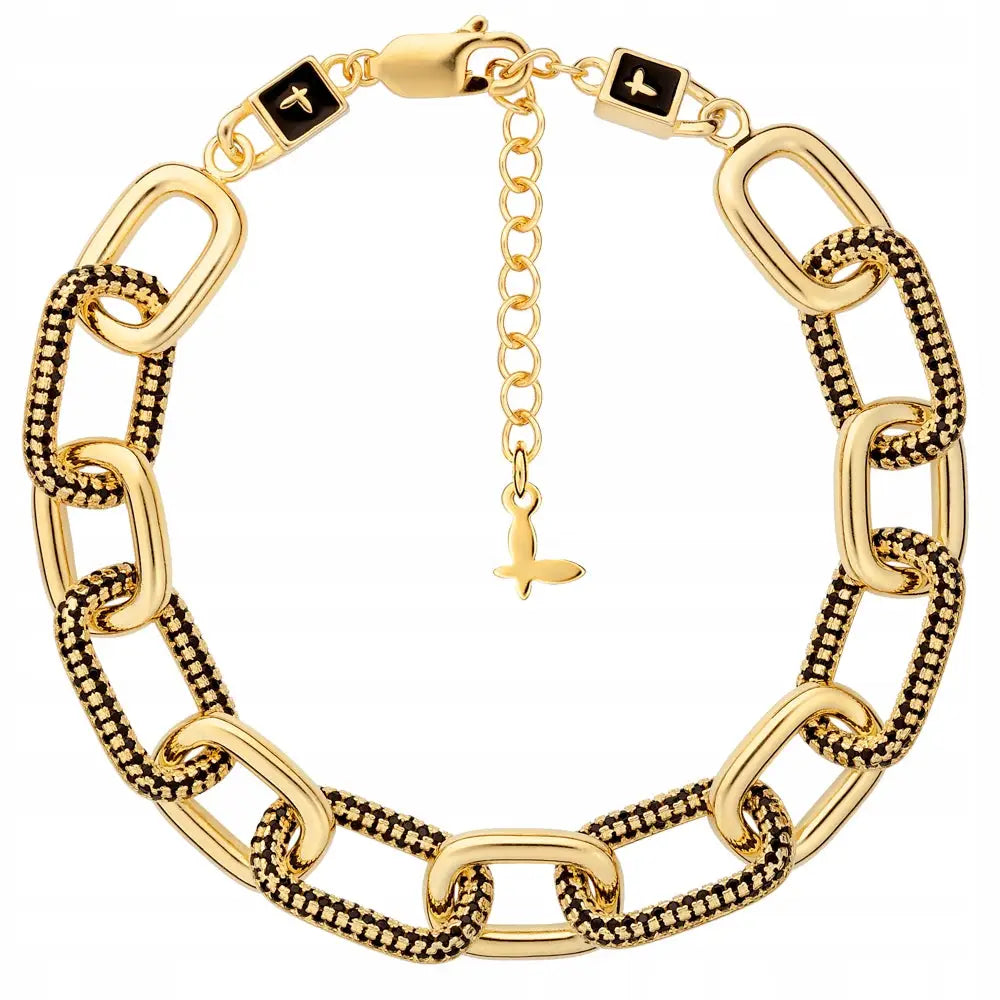 Armbånd Dame med Charms - Gullbelagt Sølv 18 Cm