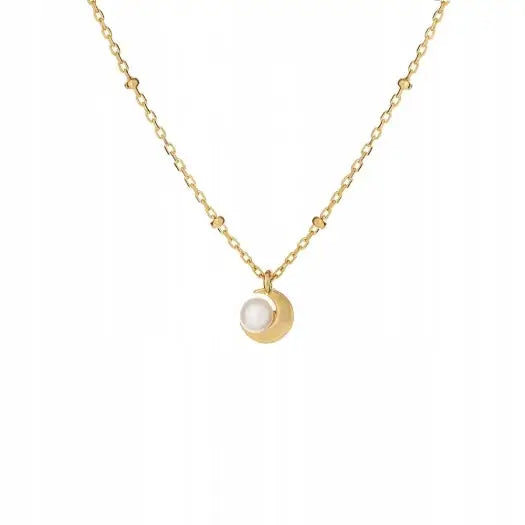 Gullsmykke Kjede Elegansen - 925 Sølv 24k Gull