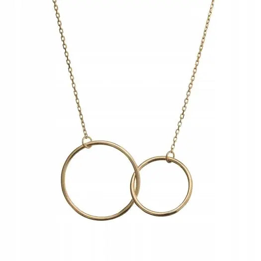 Gullsmykke Kjede 925 Sølv 24k Gullbelagt Justerbart 42-47 Cm