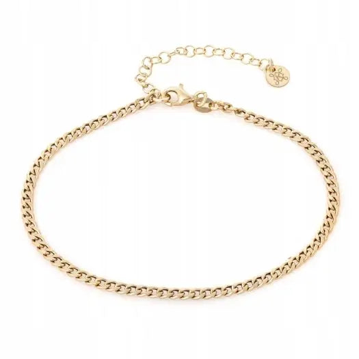 Ubetinget Armbånd: Fotlenke Gullforgylt Sølv 925 Justerbar