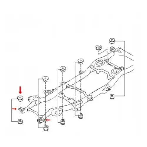 Fremre Hyttefeste Foringer - Nissan Patrol Y61