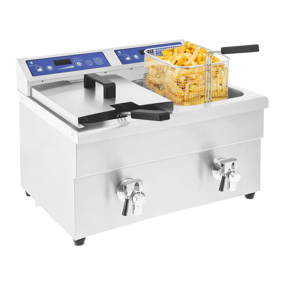 Fritering Dobbel Induksjon 7000w 230v Royal Catering 2x 10l. - Produsentkode: 1006805