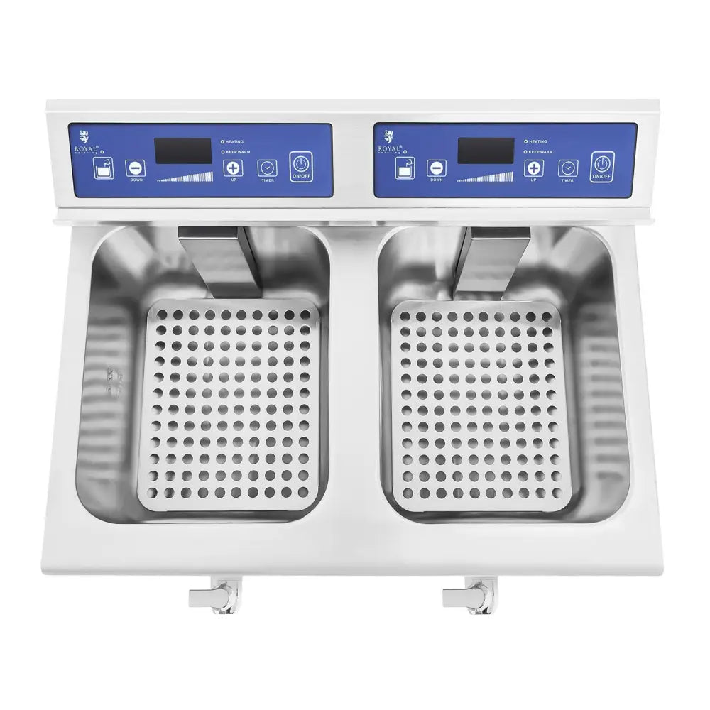 Fritering Dobbel Induksjon 7000w 230v Royal Catering 2x 10l. - Produsentkode: 1006805