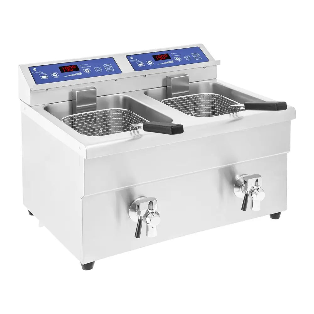 Fritering Dobbel Induksjon 7000w 230v Royal Catering 2x 10l. - Produsentkode: 1006805