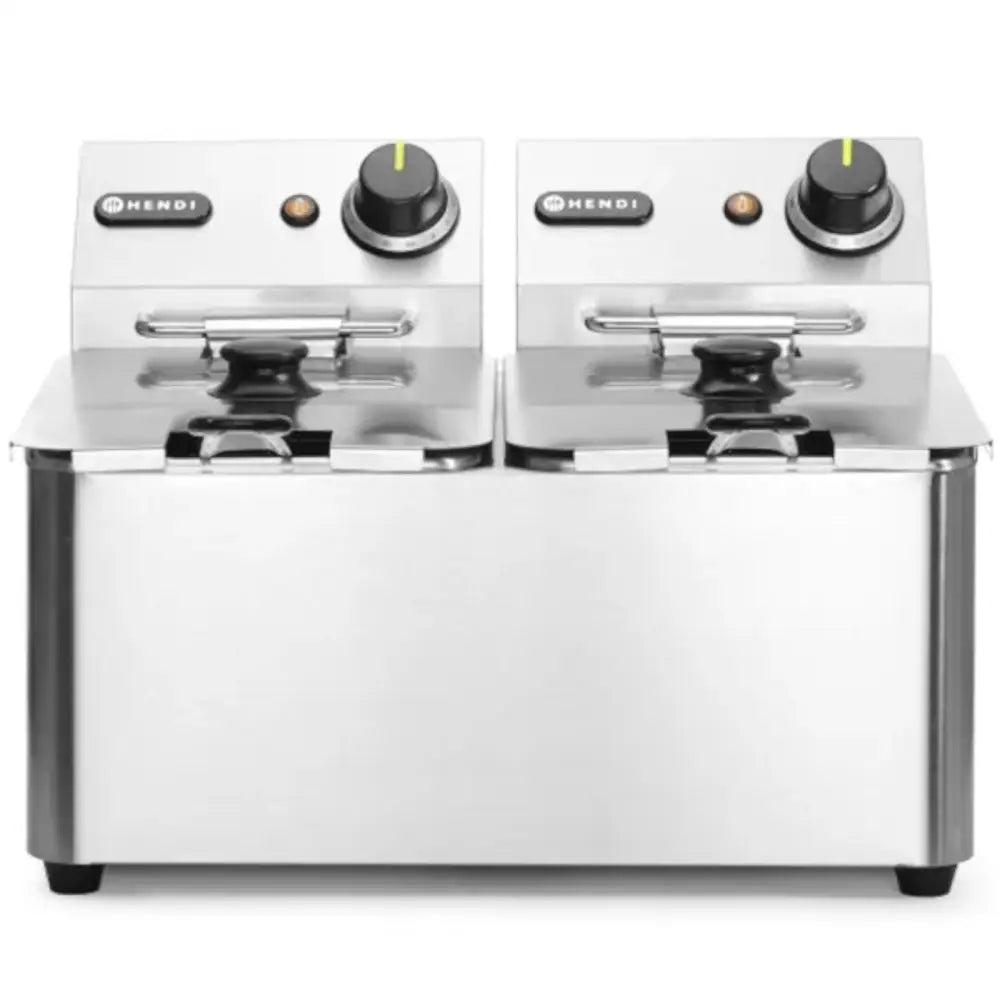 Fritøy for Profesjonell Bruk Kitchen Line 6kw 230v 2 x 4l - Hendi 205846.