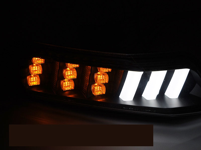 Frontblinklys med sekvensiell LED til Ford Mustang 2015–2017 montert på bil
